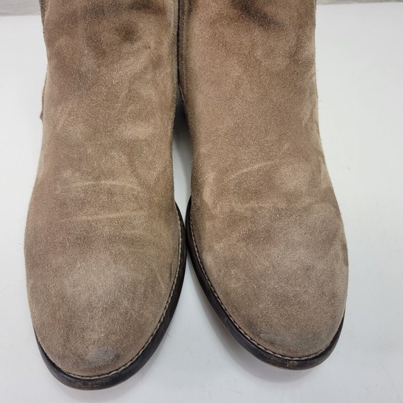 Paul Green‎ Women's Size 9 Brown Suede Leather Zip Ankle Chelsea Heeled Boots - Picture 9 of 15